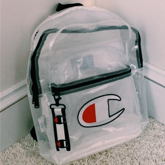 champion supercize clear iridescent backpack